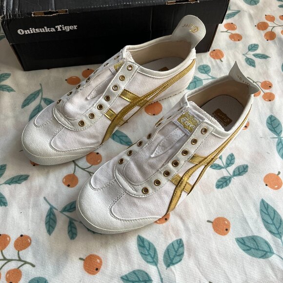 Onitsuka Tiger by Asics Shoes - Onitsuka Tiger Mexico 66 Slip-Onwhite Pure Gold